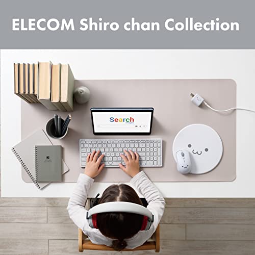 Elecom Bluetooth Wireless Mouse, 3 Button Symmetrical Design For Left Or Right Hand, Ir Led Long Battery Life, Cute Smiley Face For Kid Adult, Pc/Mac/Chrome/Iphone/Ipad/Tablet, Gray (M-Cb01Brgf) #TOP1