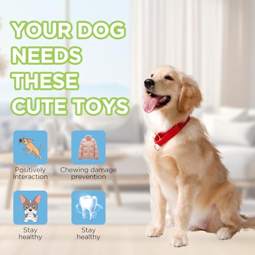 ktxaby 4Piezas Juguetes para la dentición de Cachorros, Juguetes de Goma para morder para Cachorros con Cuerdas Coloridas, Juguetes interactivos duraderos para Perros pequeños y medianos - imagen 4