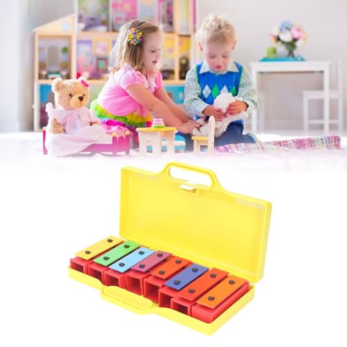 Sino ressonador colorido musical: instrumento de martelo de 8 notas com estojo - excelente para jard