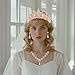 Feltent Gold Tiaras and Crowns Jewelry Set for Women Tiaras Earrings and Necklace for Wedding Rhinestone Crystal Bridal Jewelry Sets for Costume Birthday Party Prom Gifts
