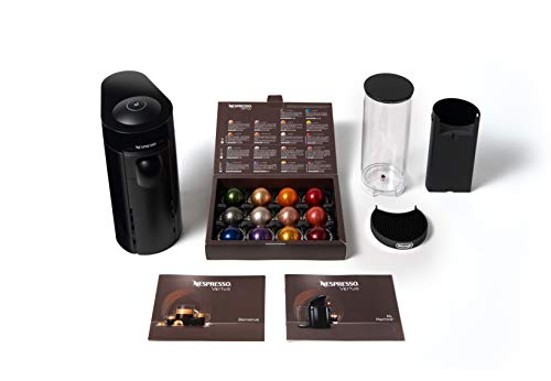 Nespresso VertuoPlus Coffee and Espresso Machine Bundle by De'Longhi with Vertuoline Variety Pack Coffees included
