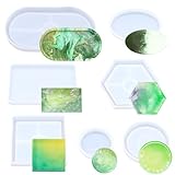 7 Stücke Set Silikonform Tablett,Scettar Silikonform Untersetzer in Verschiedenen Stilen...