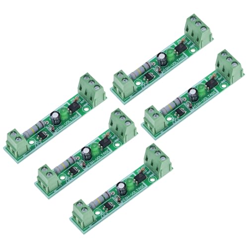 GERUI 5 unids 1 canal 220V AC Optoacoplador módulo/220V Optoacoplador aislamiento microcontrolador de detección/detección de presencia de voltaje 220V/se puede conectar a PLC, salida de nivel TTL