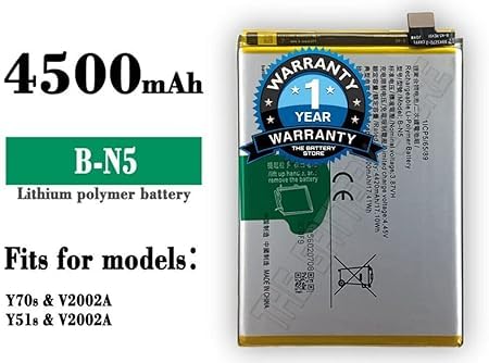 Image of Original B-N5 Battery for Vivo X50 Lite V1937, 1937 / Y70s /V2002A / Y51s /V2002A Battery with 1 Year Warranty***(G00235)
