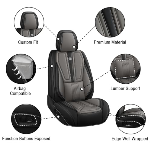 Image of Custom Car Seat Cover for Jeep Gladiator 2020-2026,Easy install,Black Gray