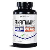 Healthfare Benfotiamine 300mg | 200 Veg Capsules | Enhanced Absorption | Supports Overall Health | Increased Bioavailability
