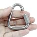 Zorveiio 4 Pack Delta Quick Links 1/4 Inch, 316 Stainless Steel Triangle Locking Quick Connector, M6 Durable Link Chain Heavy Duty Chain Connector - 992lbs Capacity for Industrial/Contractors
