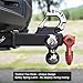REYSUN Trailer Hitch Tri-Ball Mount: with Swivel Tow Shackle and Tow Hook, fits for 2-inch Receiver, Chrome Trailer Ball Size 1-7/8