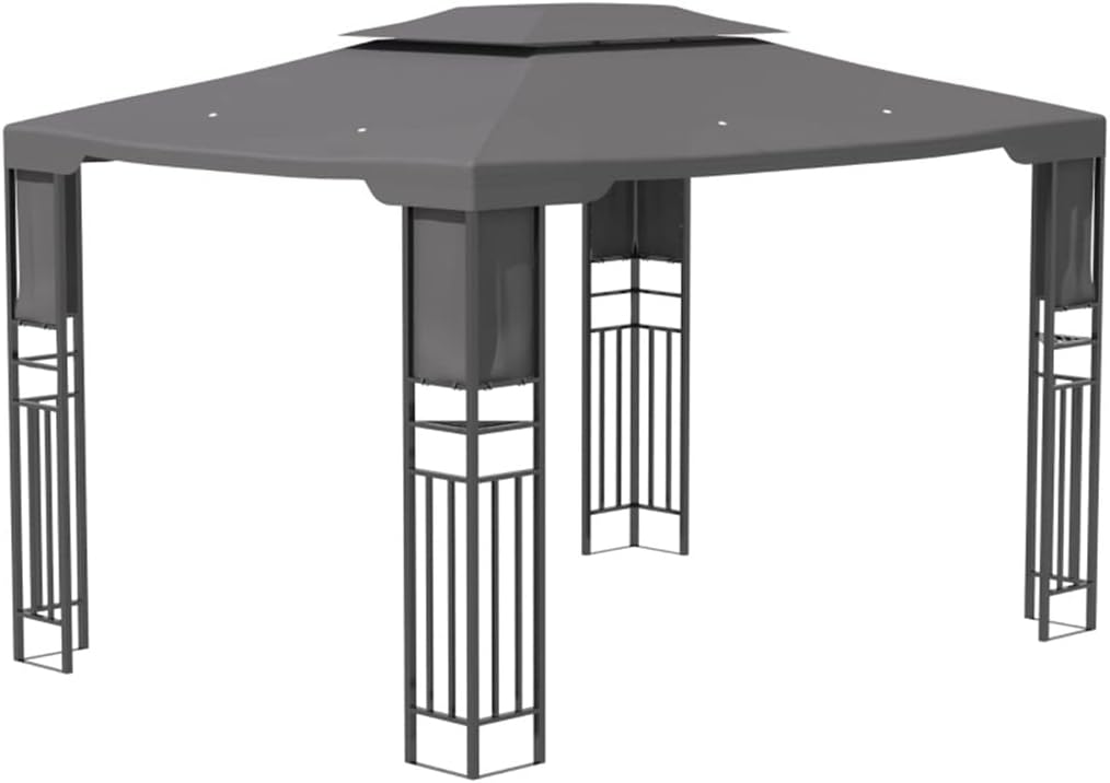 13' X 10' Patio Gazebo Outdoor Canopy Shelter with Vented Roof, Steel Frame for Lawn Garden Furniture(D)