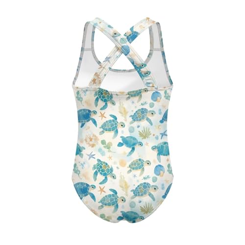 Image of Girls One Piece Bathing Suit,Slim-Fit Ruffle Strap Swimsuit with Adjustable Strap Quick Dry Summer Beach Swim Suit