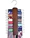 Umo Lorenzo Premium Wooden Necktie and Belt Hanger, Walnut Wood Center Organizer and Storage Rack with a Non-Slip Finish - 20 Hooks (Wooden)