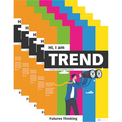 PLAYROOM TREND FLIP - Juego de 5 blocs de papel para futuro Thinking Workshops