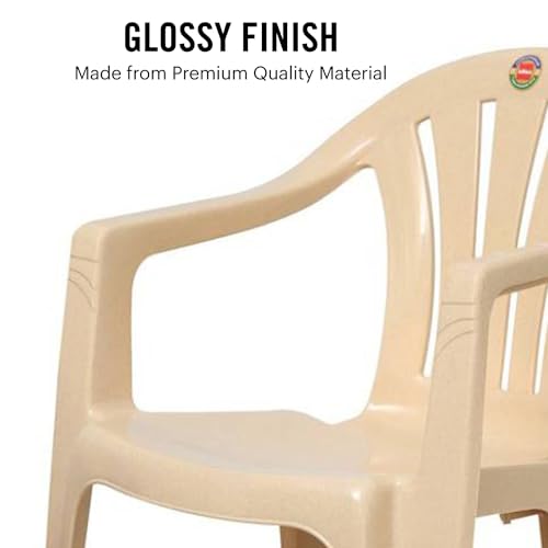 Image of Cello Capri Chair Set (Plastic, Beige, Pack of 2)