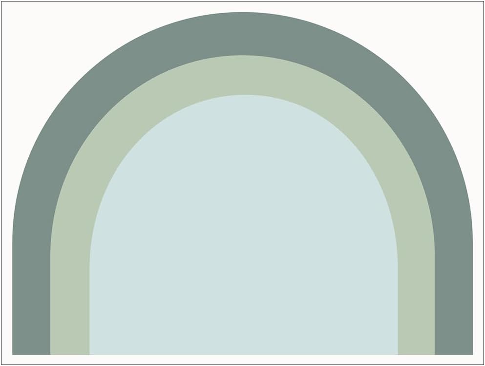Uonlytech Adhesive Geometric Wall Decal Removable Arch Mural Sticker for Bedroom Material Easy Peel Stick Design Stylish Home Decor for Living Spaces and Nurseries