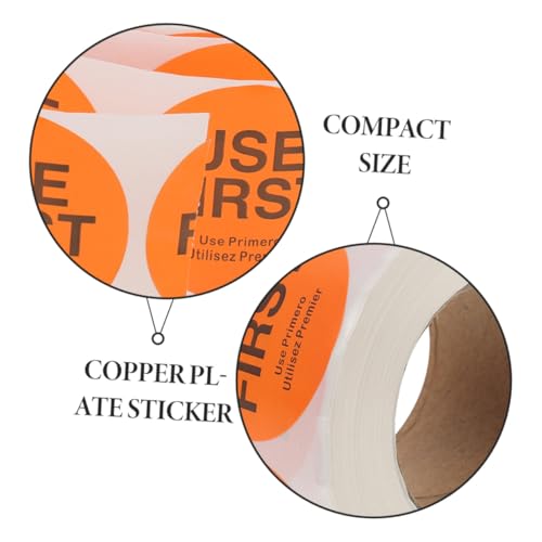 Étiquettes autocollantes aliments utilisation prioritaire orange - 3