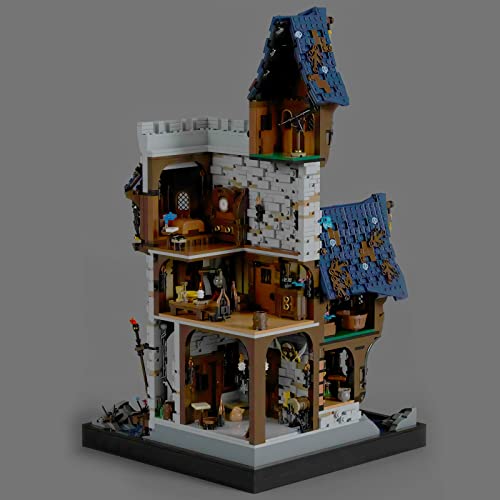 WWEI Burg Modular Haus Architektur Bausteine, 5345 Teile Kreativ Krylhan Mittelalterliche Schloss Modellbausatz… – Bild 3