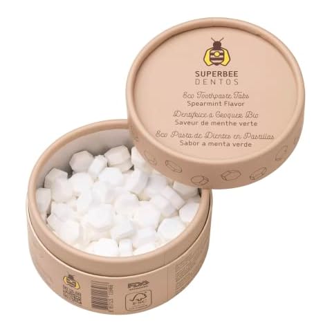 SuperBee Dentos Pastillas Dentífricas, 100 Pastillas, Sin Flúor, Ecológicas Cover