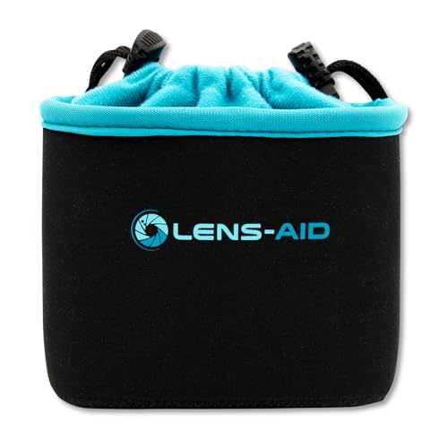 LENS-AID Housse pour Appareil Photo en Néoprène avec Doublure en Polaire : Etui, Pochette pour protéger caméras, Compatible avec Canon, Nikon, Pentax,...