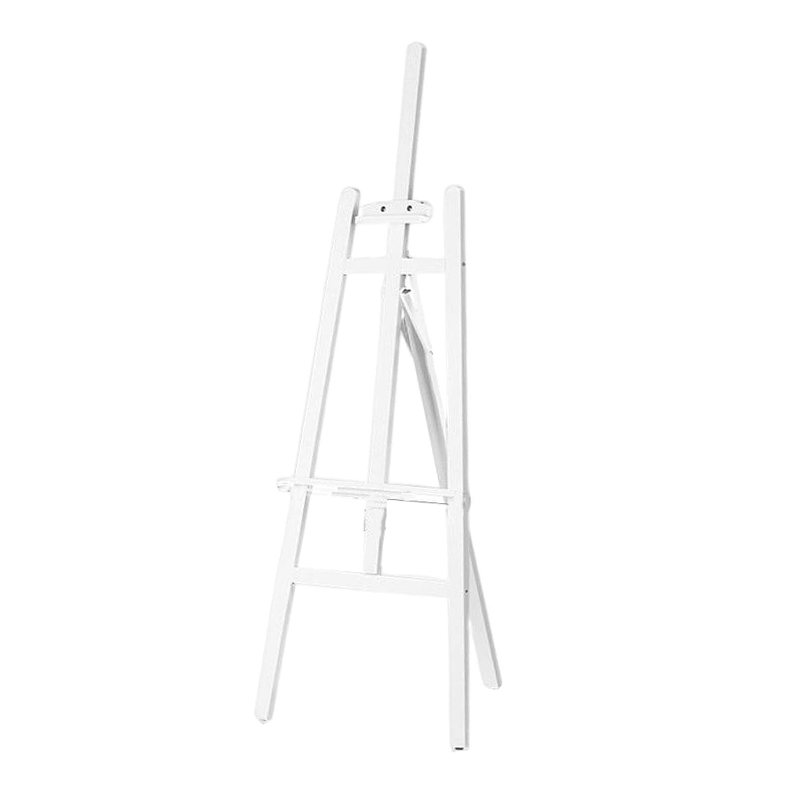 MagiDeal Caballete de Madera para Pintores Soporte Portátil para Pintura Artística Estructura Resistente para Fotos Y Carteles Montaje Sencillo Y Rápido Adecua, 1,5 m Blanco, Individual
