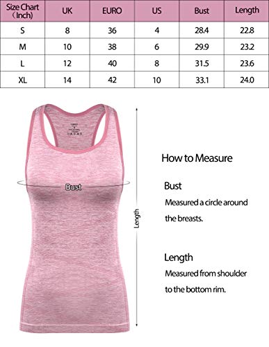 Disbest Yoga Tank Tops for Women High Performance Sport Vest Top Stretchy Moisture-Wicking Running Workout Shirt