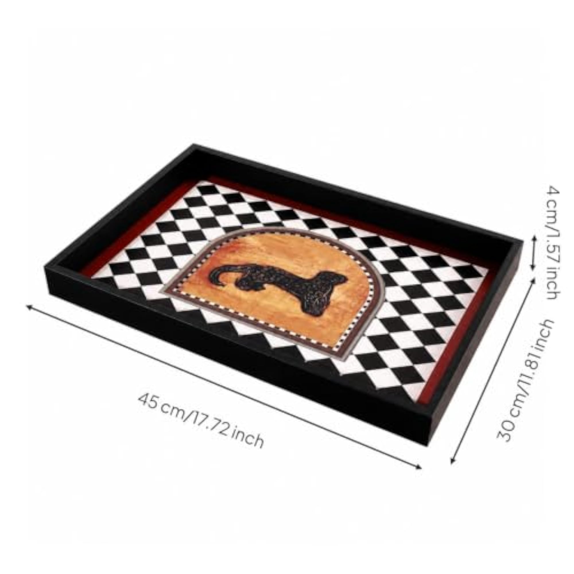 Vintage-Influenced Rectangular Engineered Wood Storage Tray, Elegant Organizer