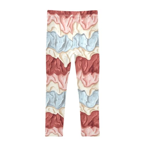 Ice Cream Waves Girls Casual Leggings for Kids Printed Long Pant Bottoms Stretch and Soft2