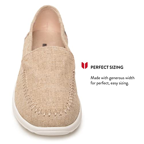 Image of Minnetonka Discover - Women's Woven Slip-Ons Featuring Fabric Upper, Memory Foam Insole, Easy-to-Wear Design, and EVA Rubber Outsole - Perfect for Everyday Casual Wear
