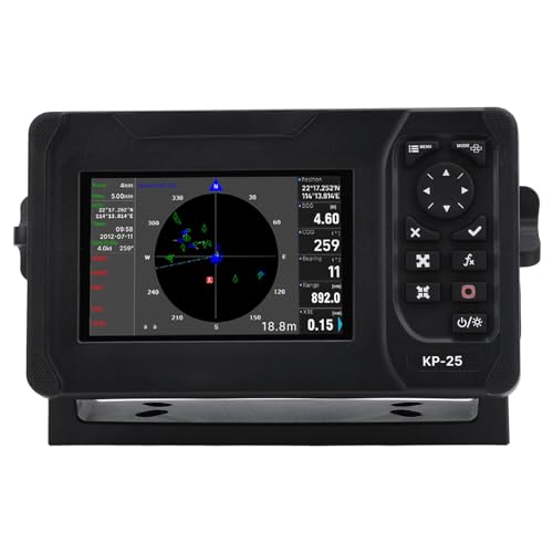 Localizador de Peixes Marinho, Plotter Marinho à Prova d'água IP66 de 5 Polegadas Com Tela LCD TFT