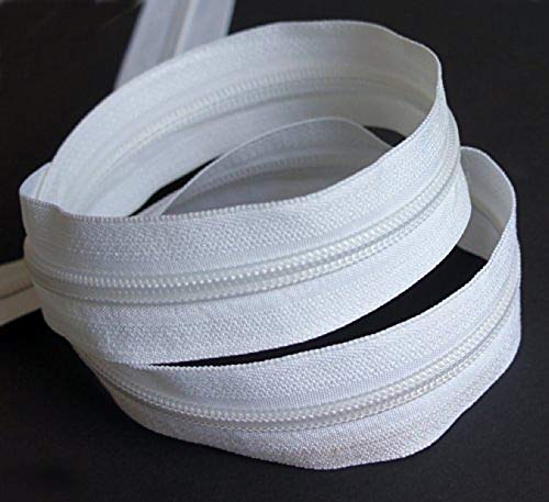 Fermeture éclair ajustable blanche de 5 mètres pour réparer les grands textiles