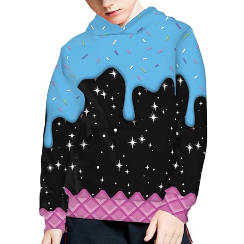 Image of Coloranimal Unisex Girls and Boys Long Sleeve Hoodies Hoody Athletic Pullover Sweatshirts Tops Age 6-16year