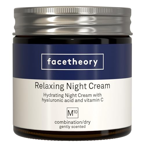 facetheory Relaxing Night Cream M10 - Hydrating Night Cream, Face Moisturizer Night, Retain Moisture While You Sleep, Vegan and Cruelty-Free, Made in the UK | Scented | 50 ml