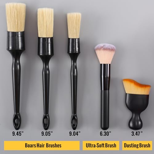 Birbenben BB-001 6Pcs Car Detailing Brush Set, Ultra Soft Boars Hair Detail Brushes thumb #1