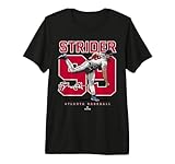 Number and Portrait Spencer Strider Atlanta MLBPA Premium T-Shirt