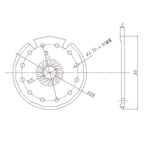 Brands RICETOO Electric Bicycle Accessories Pedal KT-D12L 12 Magnets E-Bike PAS System SM/Waterproof Plug Assistant Speed Sensor. (KT-D12L WP Plug)