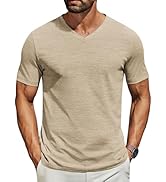 COOFANDY Men's T Shirts Short Sleeve Classic V Neck T-Shirt Casual Summer Basic Tee Shirt