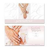 GESCHENKGUTSCHEINcom by POS-HAUER. 25 Gutscheine. Blanko zum Selberausfüllen. Für Pediküre Fußpflegepraxis Dienstleister Unternehmen.