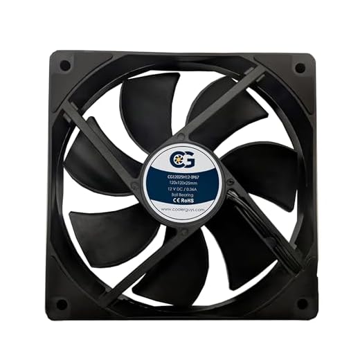 Coolerguys 120MM (120X120X25) High Airflow Waterproof IP67 12v Fan