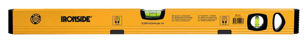 Ironside Alu-Magnet-Wasserwaage 100 cm mit 2 Libellen, 1 Stück, 100244