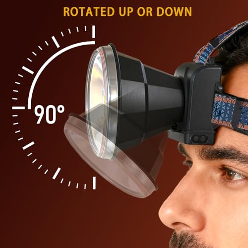 Linterna frontal LED con sensor para camping y rutas nocturnas de larga distancia 6