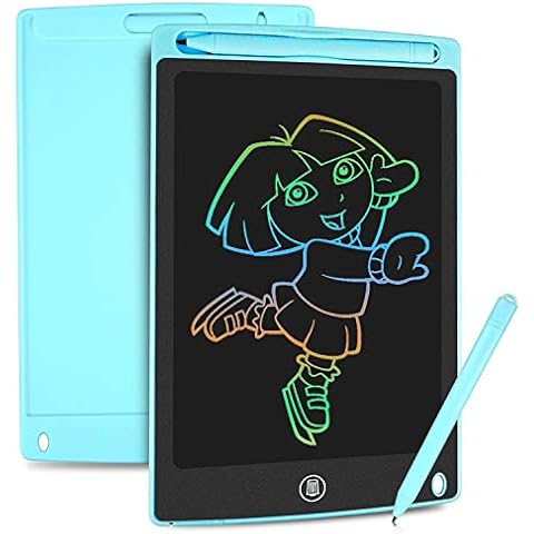 HOMESTEC Colourful LCD Writing Tablet,8.5 inch Drawing Board Graphic Tablet Lock-Key Handwriting Doodle Drawing Pad Kids Toys Gifts for Boys Girls(Blue) Cover