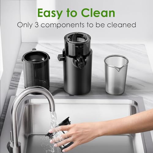 image for WISKEMA Masticating Juicer Machines, 4.1-inch (104MM) Slow Cold Press 