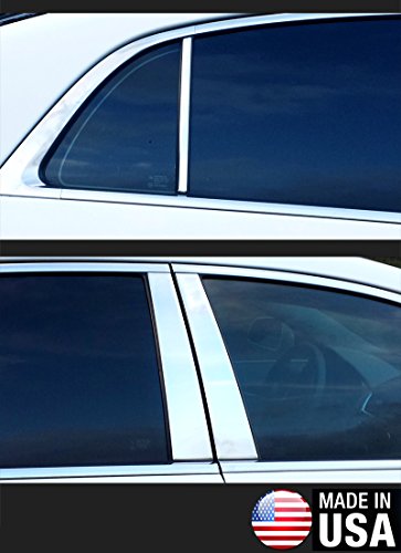 Made In Usa! Compatible With 2008-2012 Chevy Malibu 6Pc Stainless Steel Chrome Pillar Post Trim #TOP1