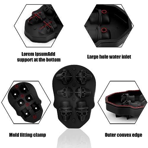 6 Cavità Stampo per Ghiaccio Teschio 3D, Stampi in...
