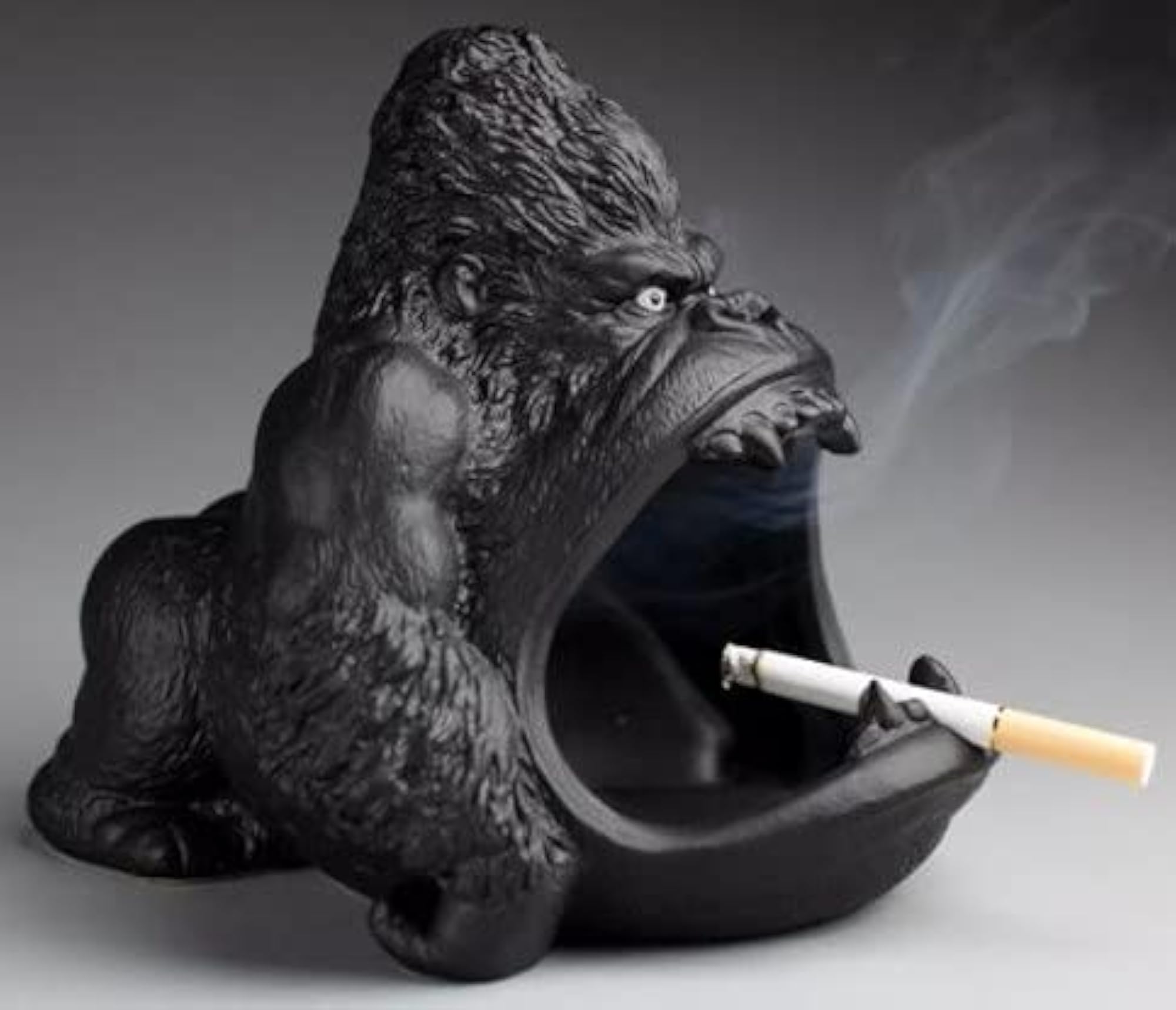 Creation Gorilla Cigarette Ashtray, Black