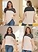 Plus Size Tops Oversized Color Block Sweatshirts Fall Dressy Casual Long Sleeve Shirts Black Caramel 4X