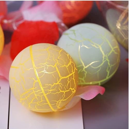 Image of Xenith 14 LED Crackle Ball Shape Pastel Fairy String Lights for Baby Kids Room Diwali Christmas Festival Birthday Wedding Party Indoor Outdoor Garden Decoration (Multicolor, 3.5 Meter)