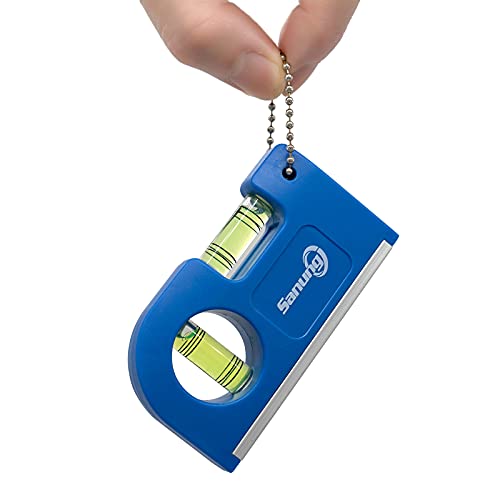 Sanung 4Pcs Portable Mini Spirit Levels With Magnetic Base Small Pocket Bubble Measuring Levels Keychain Horizontal Vertical Leveler With Storage Bag For Carpentry Tripod Wall Clock #TOP2