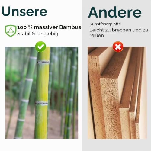 Semiocthome Hundegitter aus massivem Bambus mit 2 Ständern, freistehendes Haustiergitter für Türen und Treppen, 61 cm Höhe, 4 Paneele… – Ansicht 5