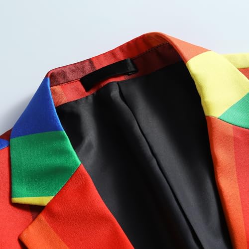 Cloudstyle Men's Casual Blazer Floral Printed Prom Dress Suit Jacket 1 Button Slim Fit Sport Coat4