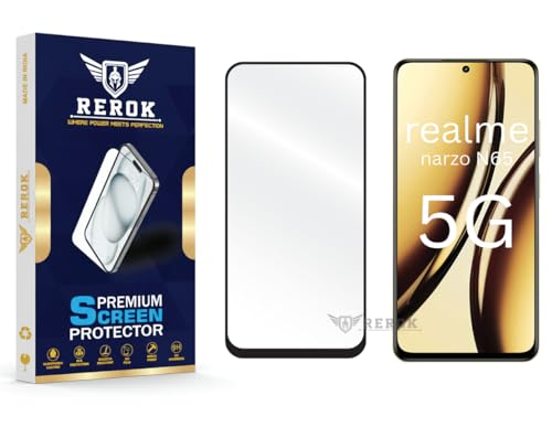 Image of Gorilla Tempered Glass Screen Protector Compatible with Realme Narzo N65 5G [Pack of 1] | Edge-to-Edge, Bubble-Free, Case Friendly, Easy Installation Kit